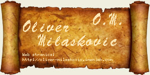Oliver Milašković vizit kartica